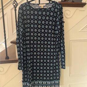 MICHAEL Michael Kors Black and Blue Floral Dress